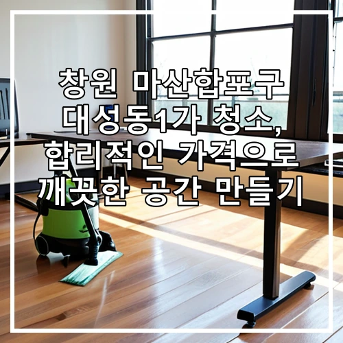 창원 마산합포구 대성동1가 청소, 합리적인 가격으로 깨끗한 공간 만들기