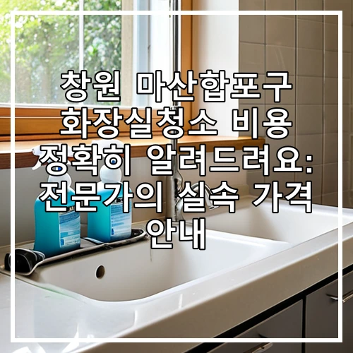 창원 마산합포구 화장실청소 비용 정확히 알려드려요: 전문가의 실속 가격 안내