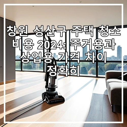 창원 성산구 주택 청소 비용 2024: 주거용과 상업용 가격 차이 정확히