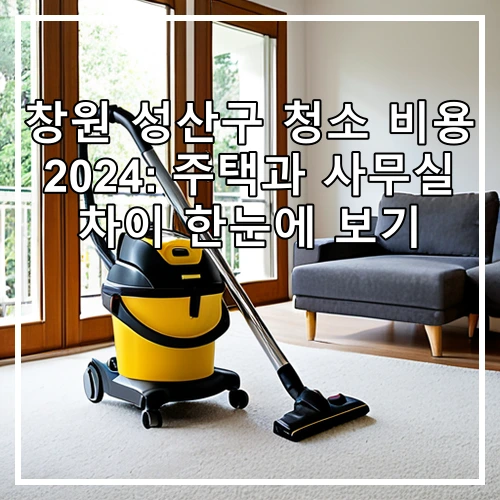 창원 성산구 청소 비용 2024: 주택과 사무실 차이 한눈에 보기