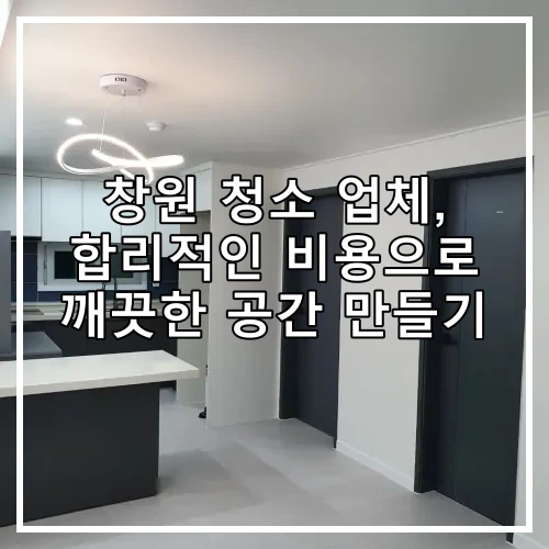 창원 청소 업체, 합리적인 비용으로 깨끗한 공간 만들기