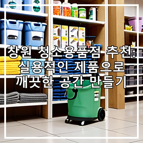 창원 청소용품점 추천: 실용적인 제품으로 깨끗한 공간 만들기
